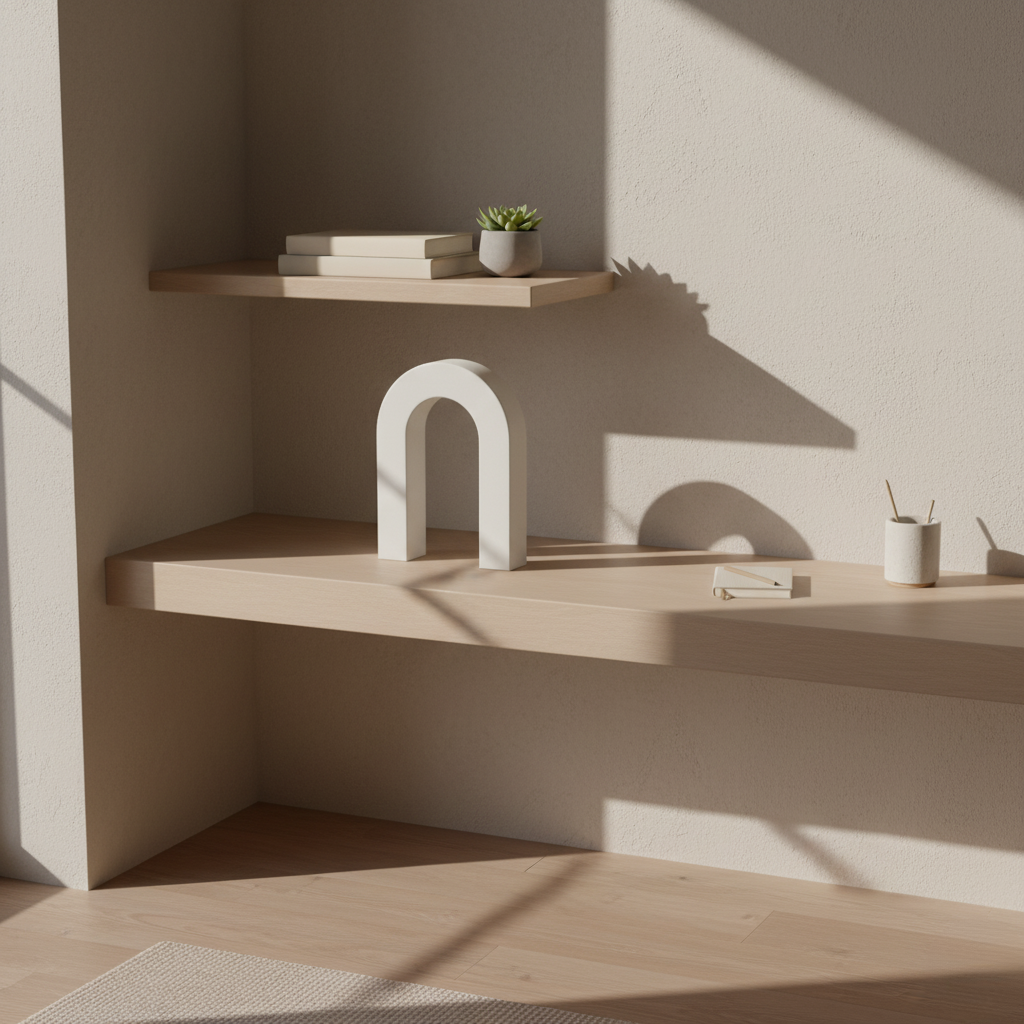 Scultura ad Arco in Ceramica Bianca