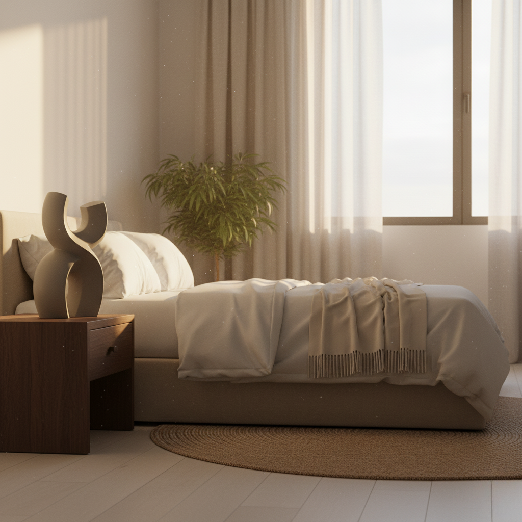 Scultura Astratta Grigio Opaco