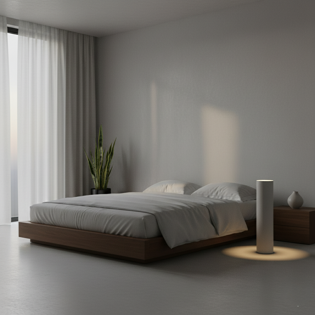 Lampada da Terra Cilindrica in Cemento