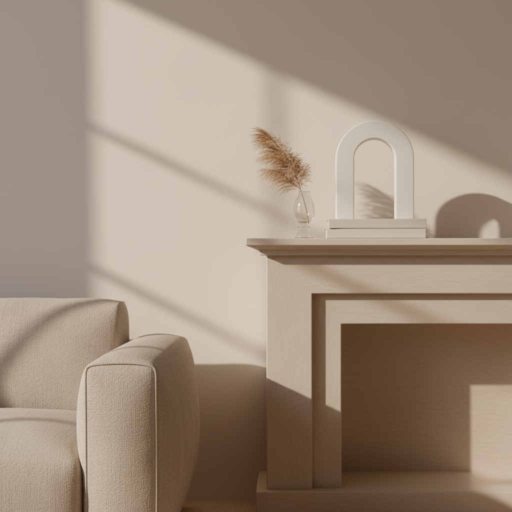 Scultura ad Arco in Ceramica Bianca