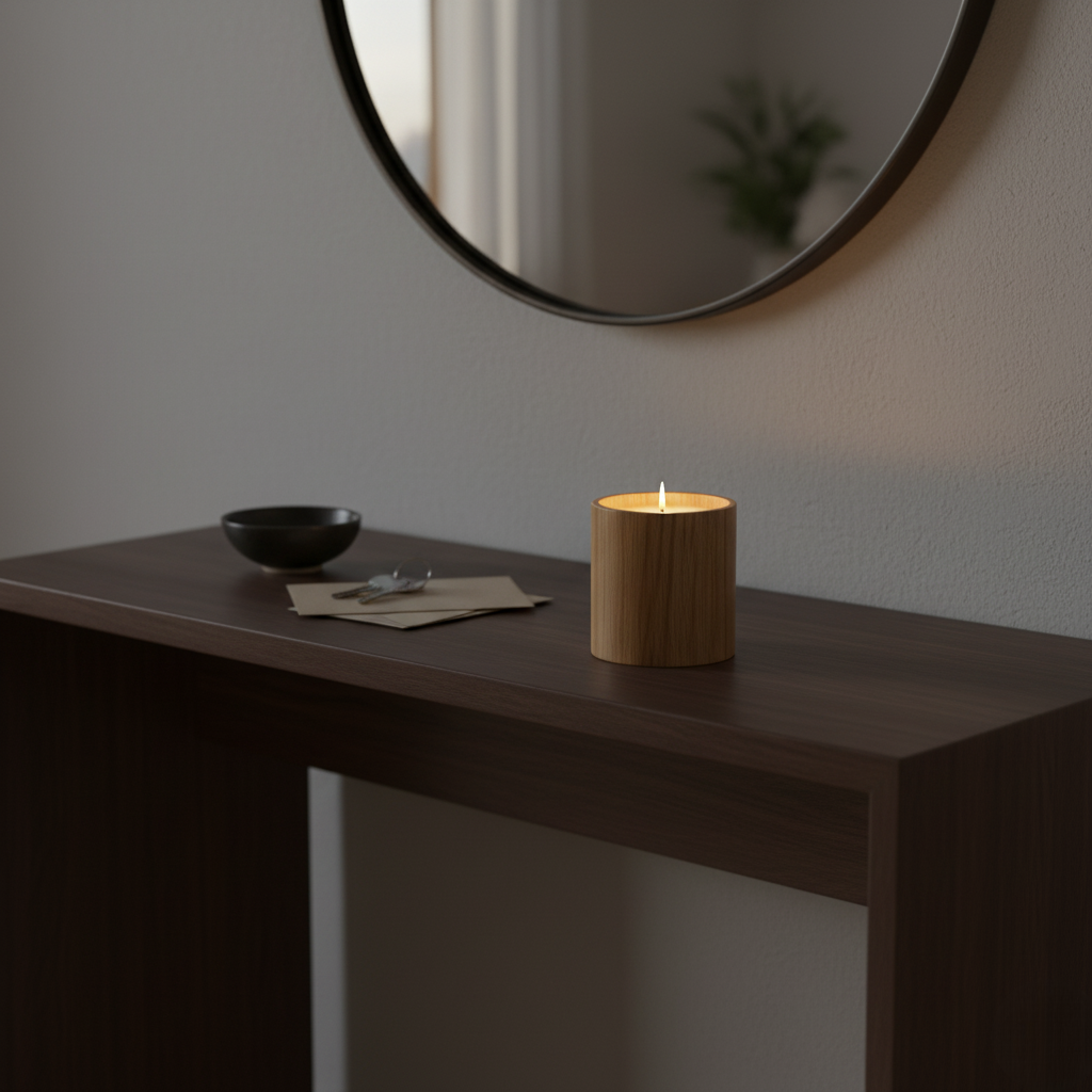 Candela Profumata in Contenitore di Quercia