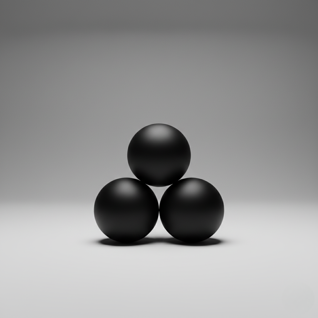 Set di Sfere Decorative Nero Opaco