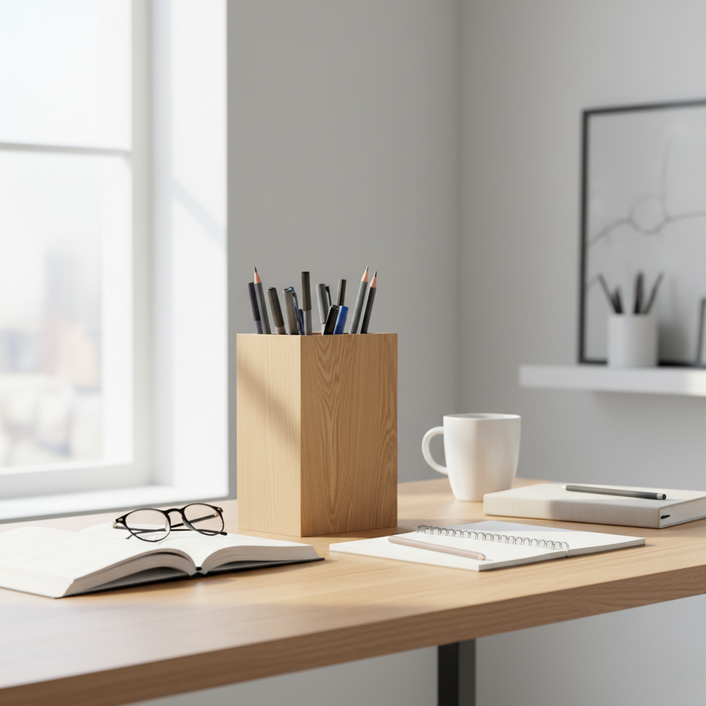 Organizzatore da tavolo in legno