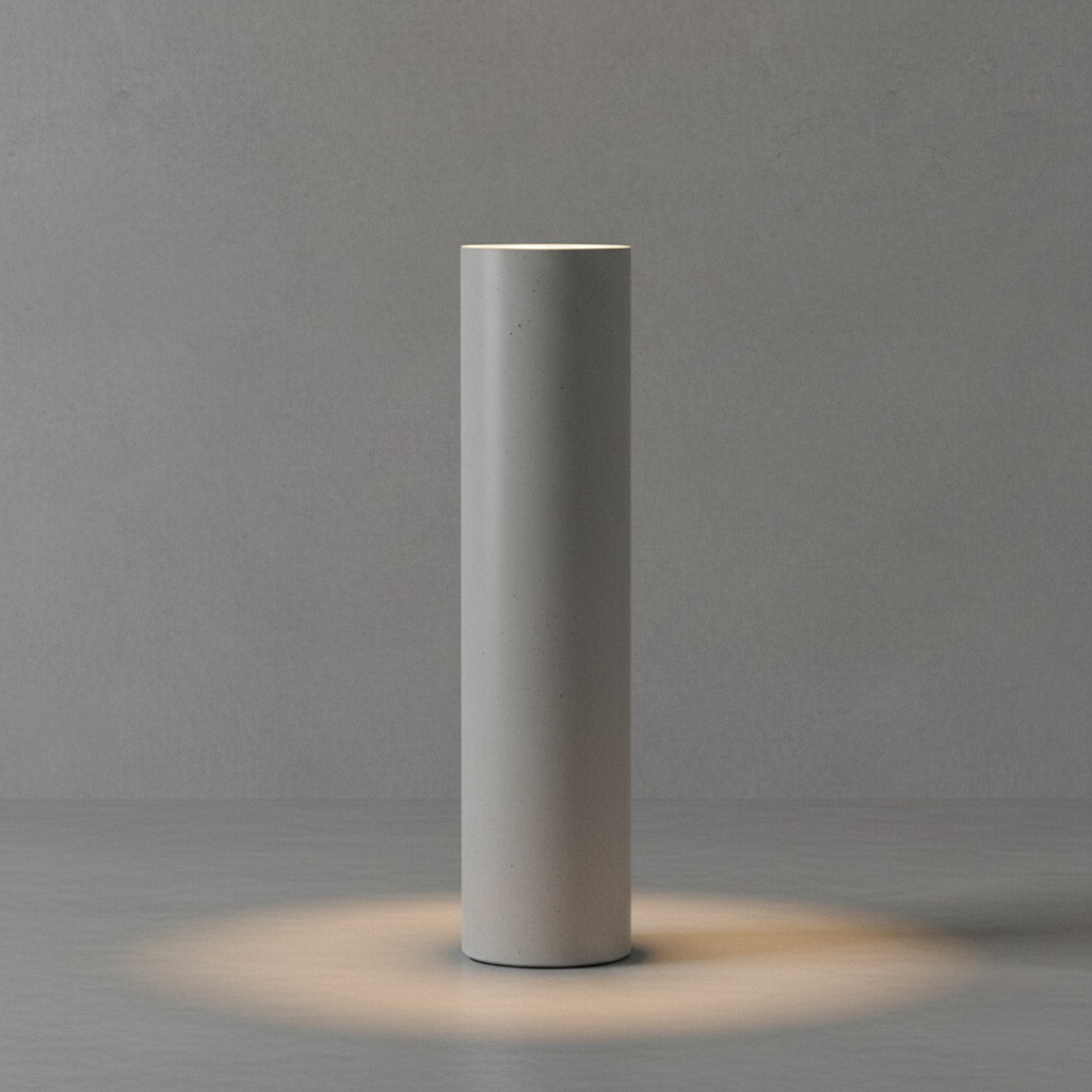 Lampada da Terra Cilindrica in Cemento